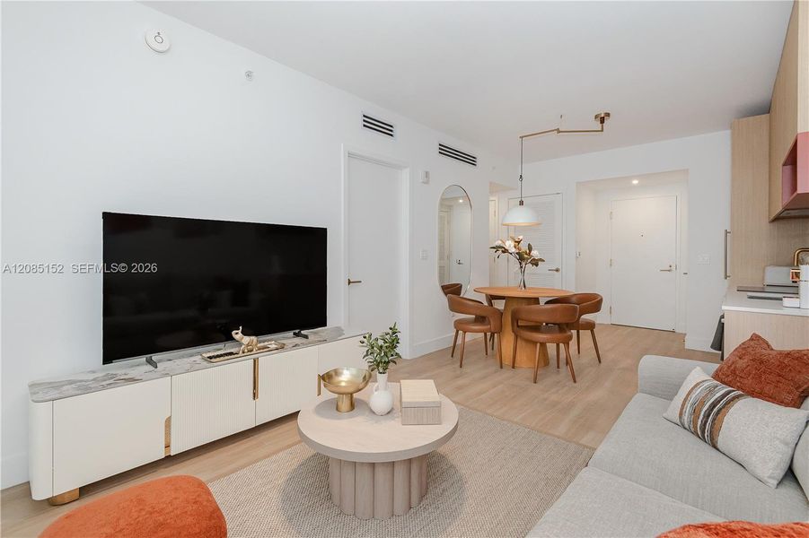 Furnished interior view inside a new home in , Miami (Image 6).