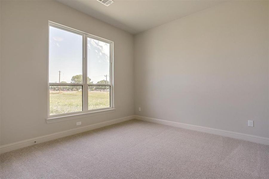 View of carpeted spare room