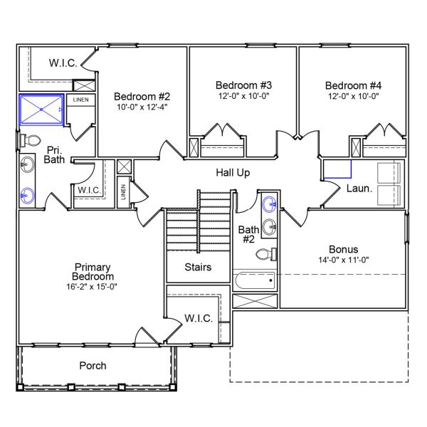 2D floor plan layout of this home in East Wynd, Hampstead, NC (Image 3).