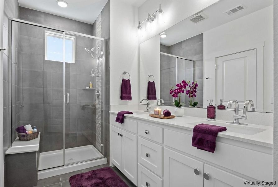 Furnished interior view inside a new home in Willow Grove Townhomes, Melissa (Image 18).