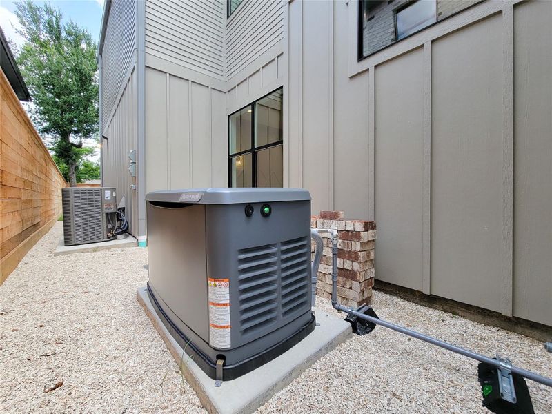 Whole-home standby generator is included with the property, providing backup power and added peace of mind during outages. Whole-home standby generator is included with the property, providing backup power and added peace of mind during outages.