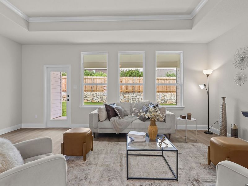 Furnished interior view inside a new home in The Reserve at Potranco Oaks, Castroville (Image 18).