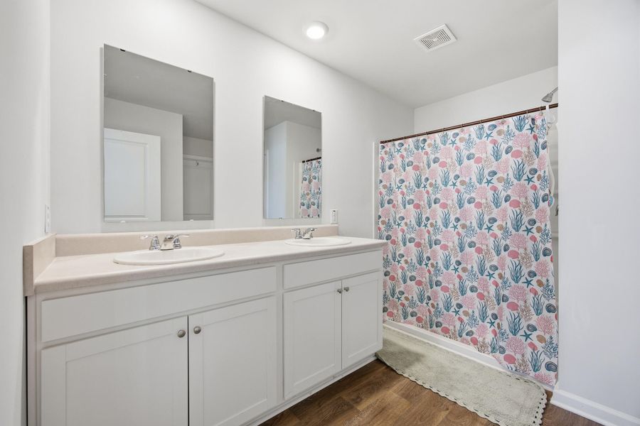 Furnished interior view inside a new home in , Santee (Image 10).