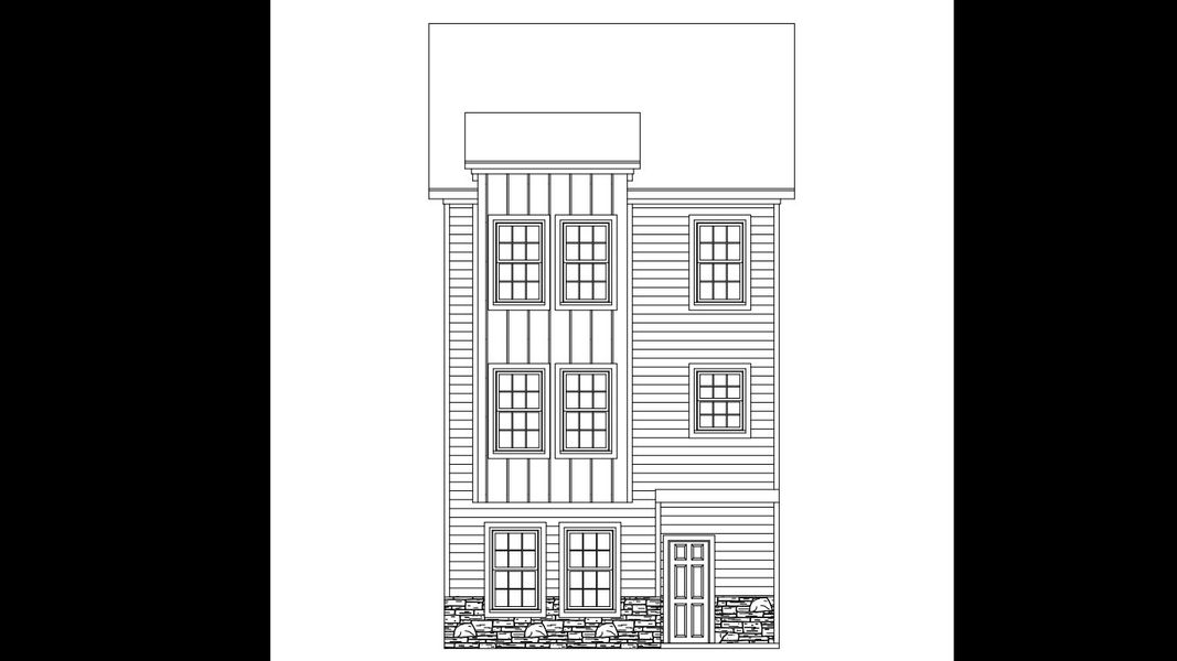 2D floor plan layout for the Rebecca by D.R. Horton in The Townes at Lake Norman, Mooresville, NC (Image 3).