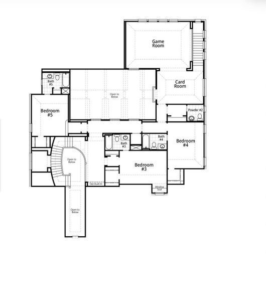 2D floor plan layout for the 618.125 Plan by Highland Homes in The Grove Frisco: 95ft. lots, Frisco, TX (Image 3).