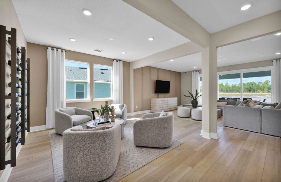 Representative furnished interior of a home built from the Yorkshire by Pulte Homes in Westerly Park at Wildlight, Wildlight (Image 27).