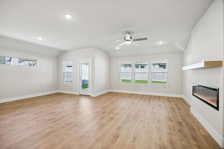 Representative unfurnished interior of a home built from the Adolphus by Centre Living Homes in Painted Tree Woodland West, McKinney (Image 15).