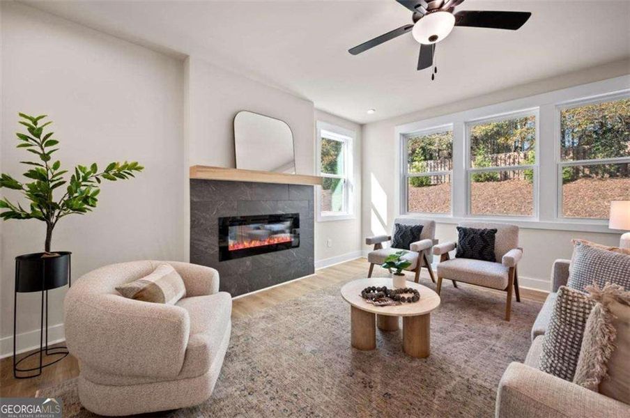 Furnished interior view inside a new home in The Paddocks at Doc Hughes, Buford (Image 41). Furnished interior view inside a new home in The Paddocks at Doc Hughes, Buford (Image 41).