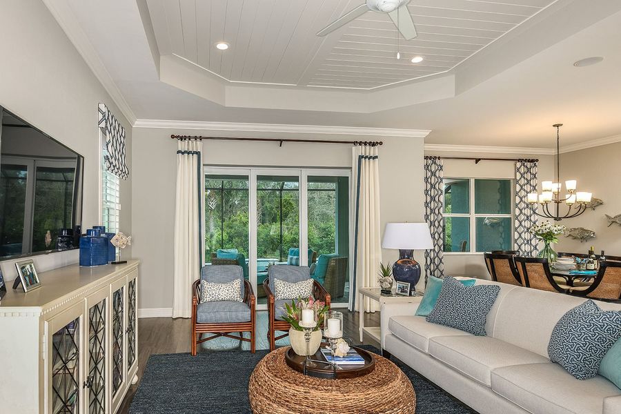Representative furnished interior of a home built from the Bright Meadow 2 by Neal Communities in Verandah, Fort Myers (Image 6).