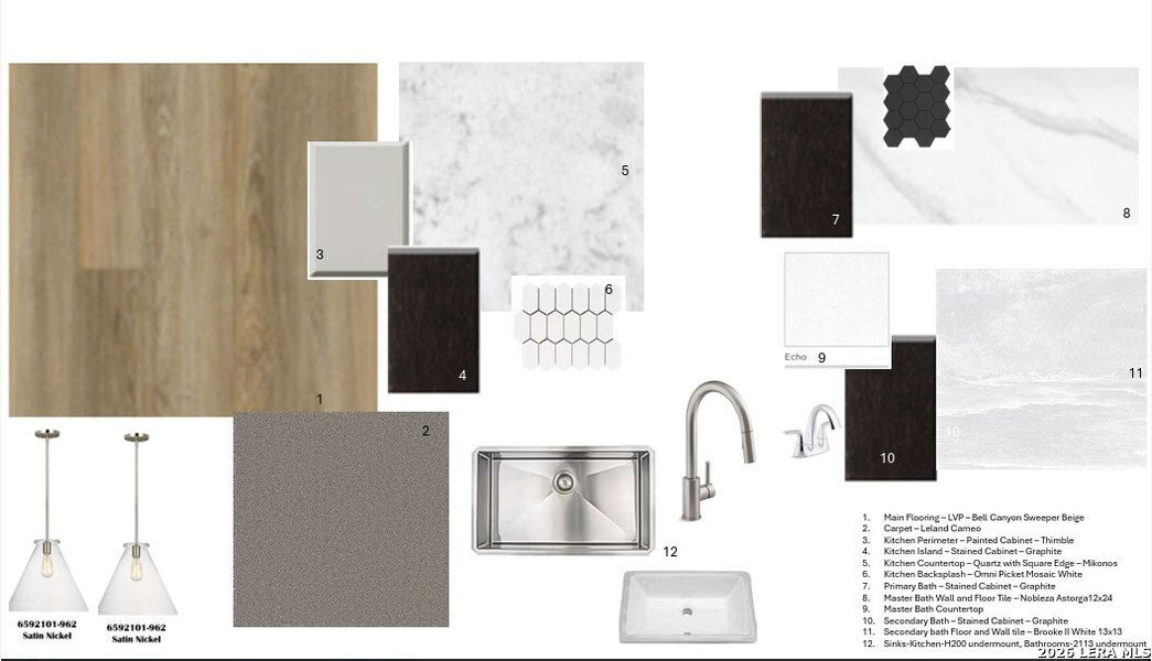 Sample of building materials used in homes in Davis Ranch, San Antonio (Image 4).