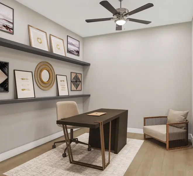 Representative furnished interior of a home built from the Lisbon by Tri Pointe Homes in Legacy Grove, Montgomery (Image 6).