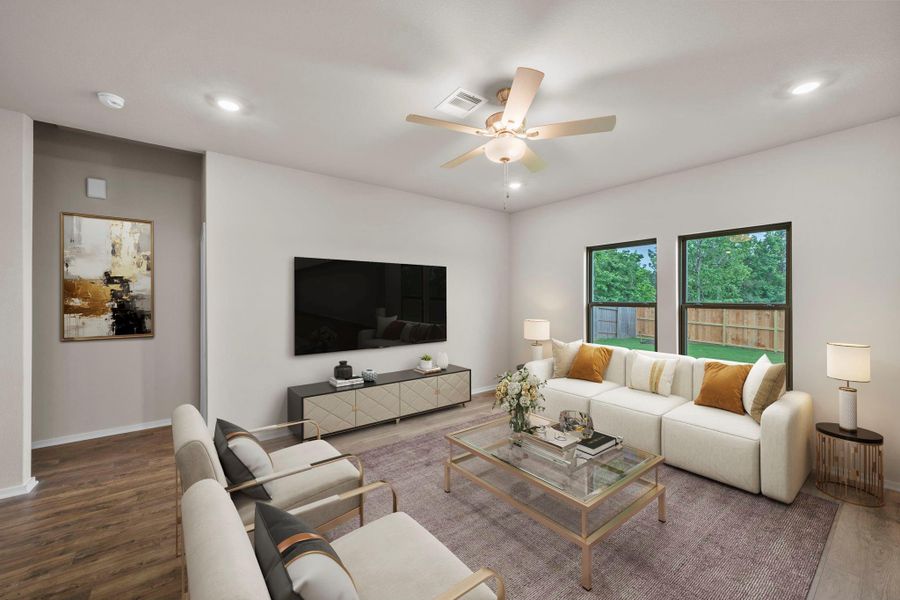 Furnished interior view inside a new home in Westridge Cove, Conroe (Image 8).
