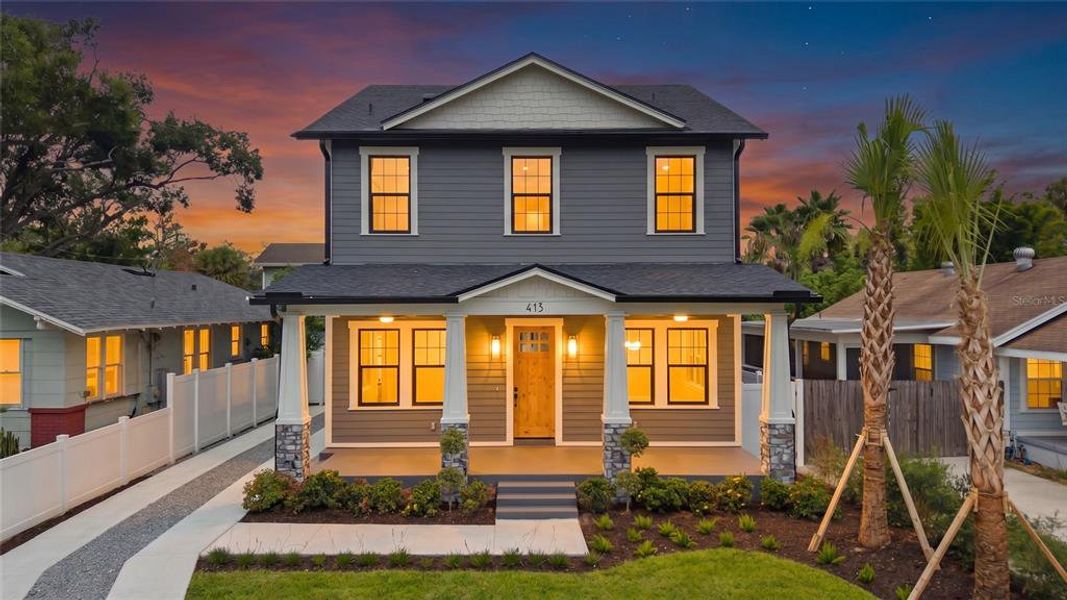 Front exterior of a new home in , Tampa, FL, highlighting curb appeal (Image 2). Front exterior of a new home in , Tampa, FL, highlighting curb appeal (Image 2).