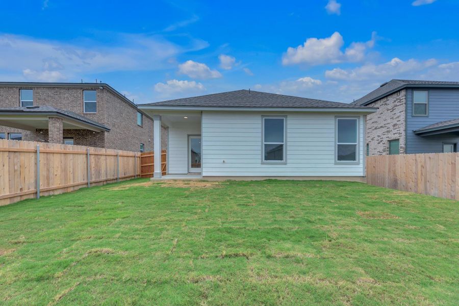 Front exterior of a new home in Salerno - Heritage Collection, Round Rock, TX, highlighting curb appeal (Image 2). Front exterior of a new home in Salerno - Heritage Collection, Round Rock, TX, highlighting curb appeal (Image 2).