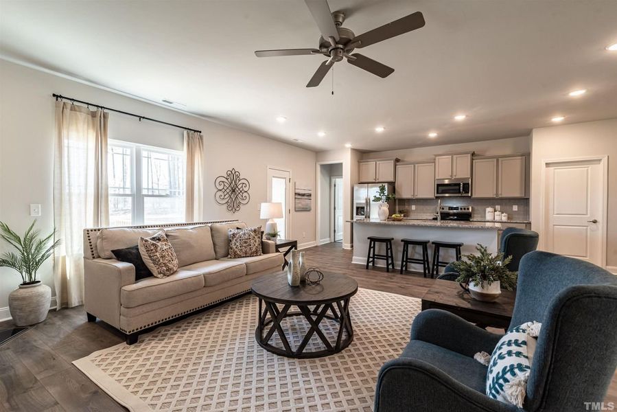 Representative furnished interior of a home built from the 1826 by Adams Homes in Copper Creek, Winterville (Image 10).
