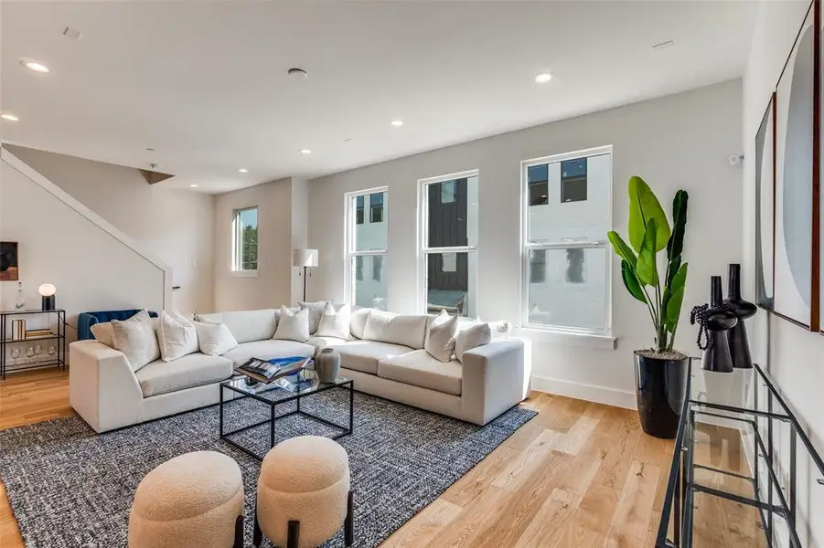 Furnished interior view inside a new home in , Farmers Branch (Image 9). Furnished interior view inside a new home in , Farmers Branch (Image 9).