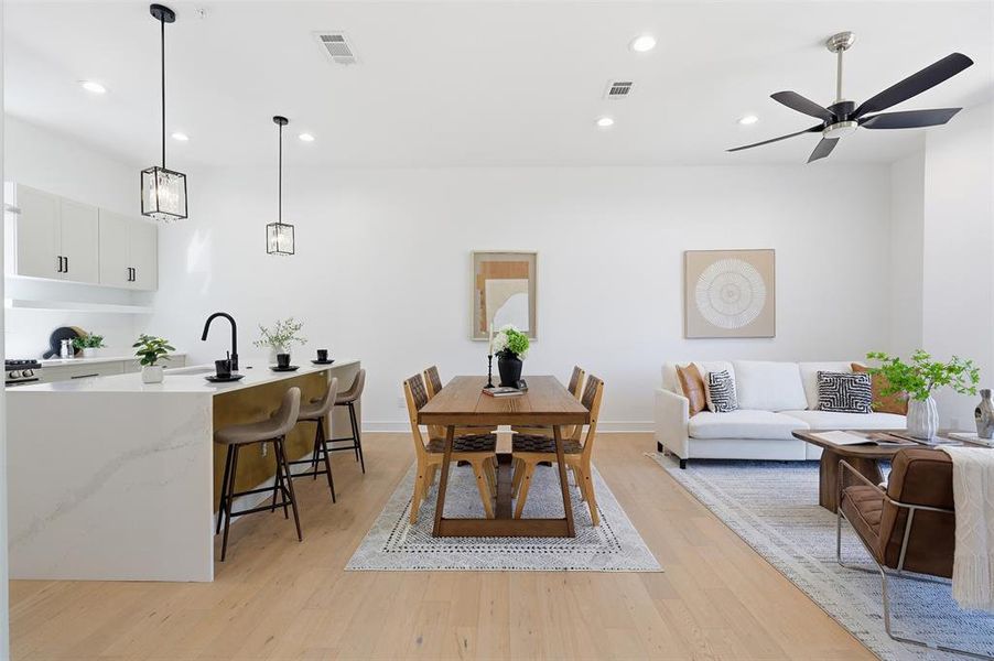 Furnished interior view inside a new home in , Dallas (Image 19).