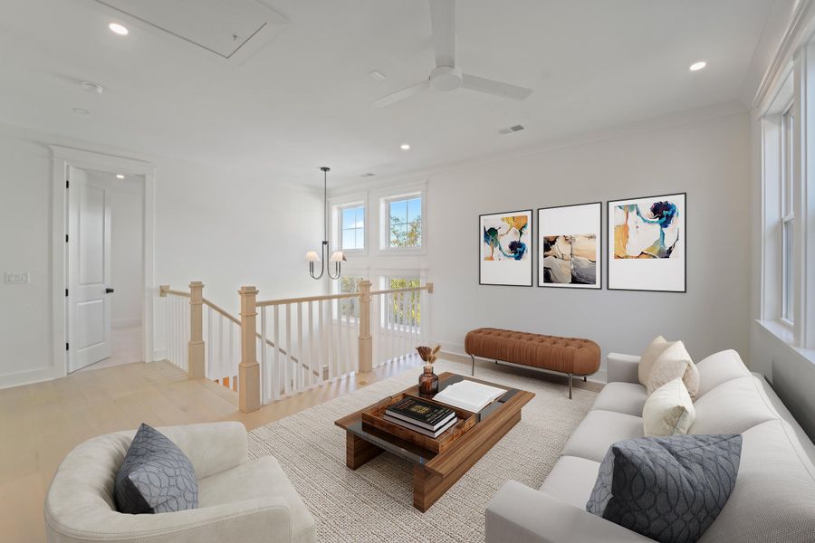 Furnished interior view inside a new home in , Charleston (Image 19).