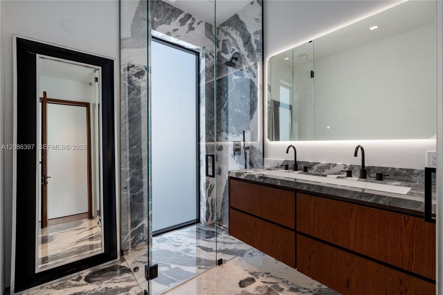 Furnished interior view inside a new home in , Miami Beach (Image 26).