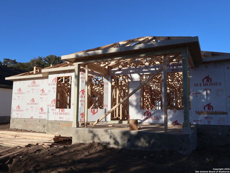 In-progress construction of a new home in Cinco Lakes, San Antonio, TX (Image 19).
