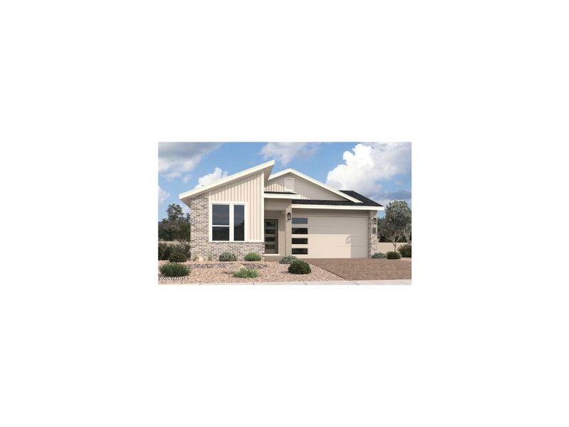 Exterior rendering of this home design in South Ranch Destination Collection, Prescott, AZ (Image 1).