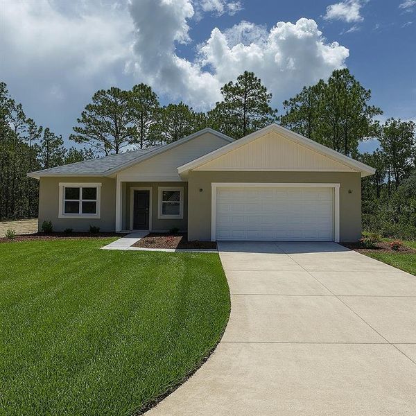 Front exterior of a new home in , Brooksville, FL, highlighting curb appeal (Image 1).