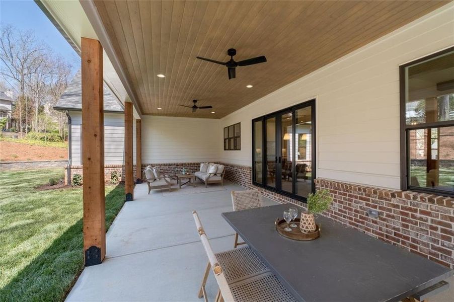Exterior details and patio area of a home in , Marietta (Image 30).