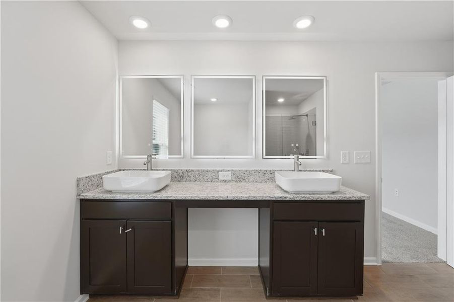 Furnished interior view inside a new home in Concord Oaks, Powder Springs (Image 7). Furnished interior view inside a new home in Concord Oaks, Powder Springs (Image 7).