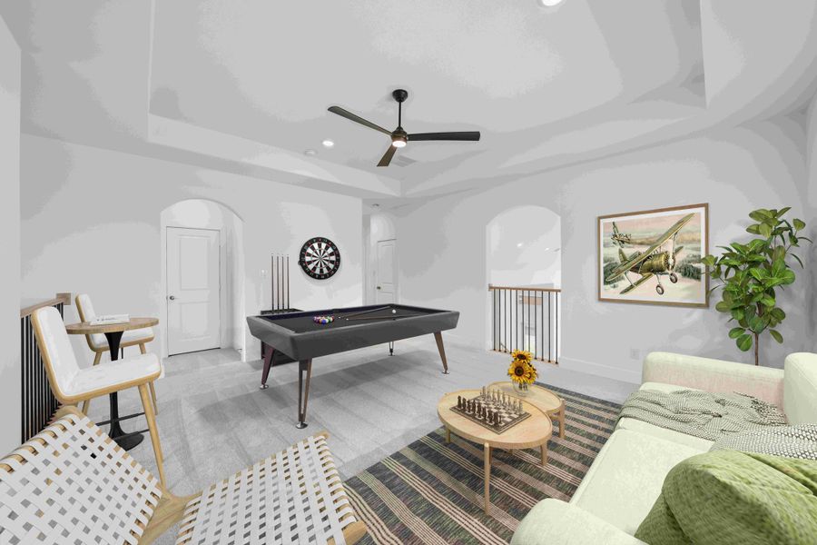 Furnished interior view inside a new home in Estates at Rockhill, Frisco (Image 20). Furnished interior view inside a new home in Estates at Rockhill, Frisco (Image 20).