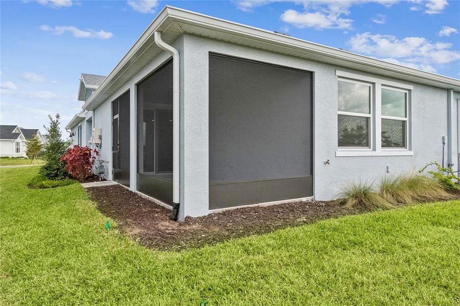 Exterior details and patio area of a home in Gracewater at Sarasota, Sarasota (Image 23).