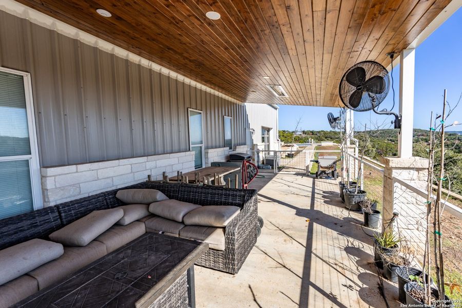 Exterior details and patio area of a home in , Bandera (Image 19).