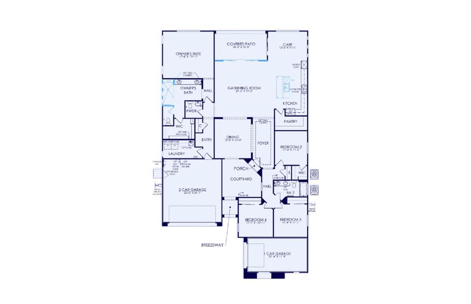 2D floor plan layout of this home in Legado West, Queen Creek, AZ (Image 4).