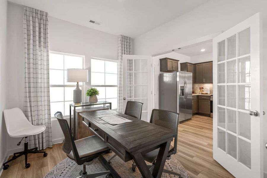 Furnished interior view inside a new home in The Towns at Red River, Gallatin (Image 25).