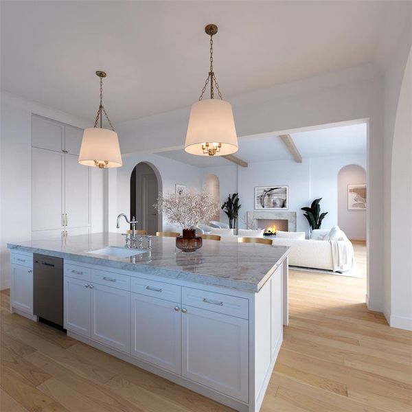 Furnished interior view inside a new home in , Dallas (Image 8).
