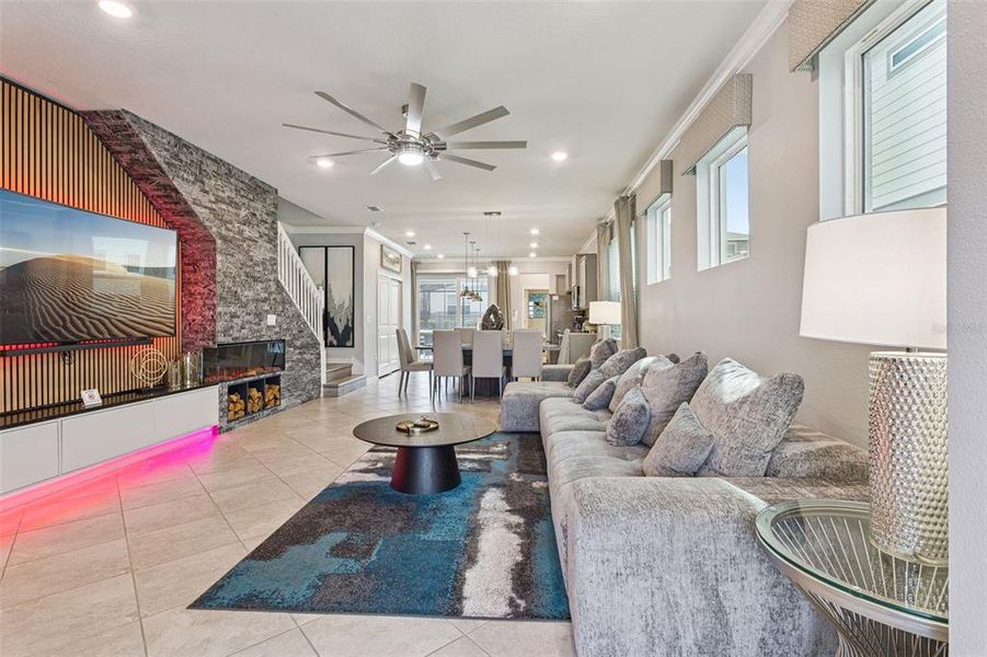 Furnished interior view inside a new home in Windsor Cay Resort, Clermont (Image 16). Furnished interior view inside a new home in Windsor Cay Resort, Clermont (Image 16).