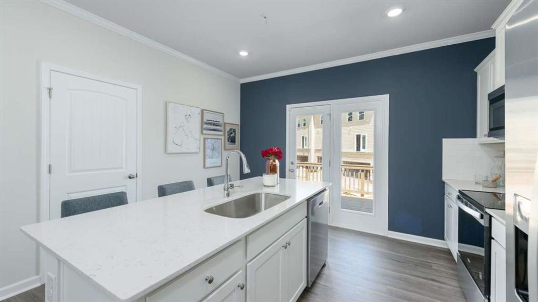Furnished interior view inside a new home in Townes at Asbury, Hapeville (Image 29).