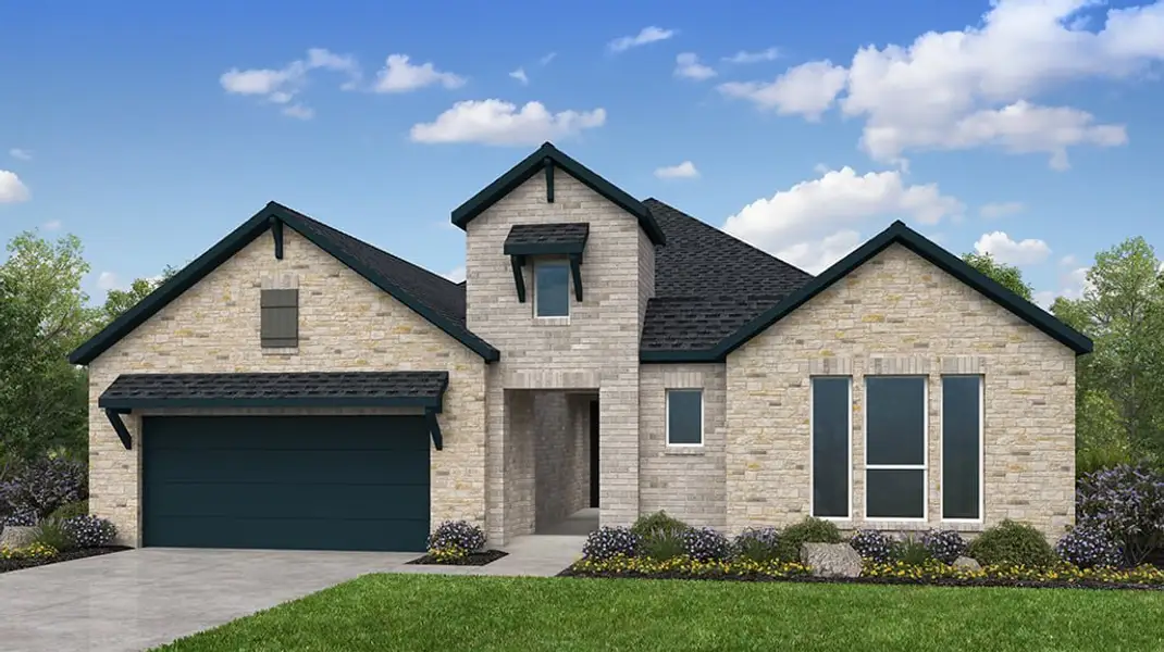 Representative exterior photo of a completed home built from the Sardonyx by Taylor Morrison in The Ridge at Northlake, Argyle, TX (Image 17).