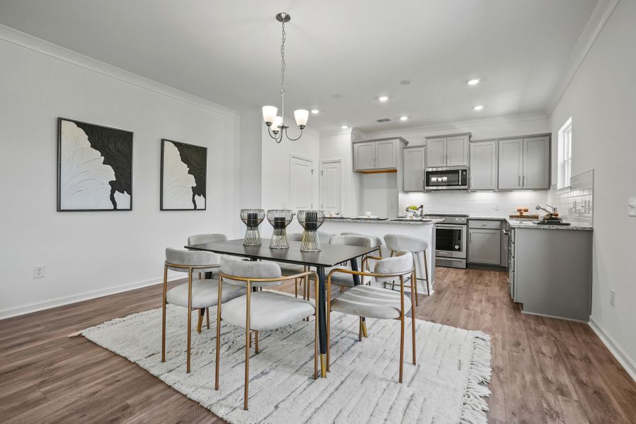 Furnished interior view inside a new home in Stewarts Landing, Charlotte (Image 15).