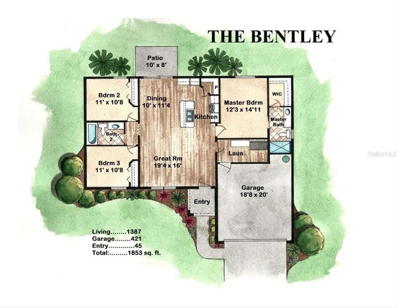 2D floor plan layout of this home in , Ocala, FL (Image 3). 2D floor plan layout of this home in , Ocala, FL (Image 3).