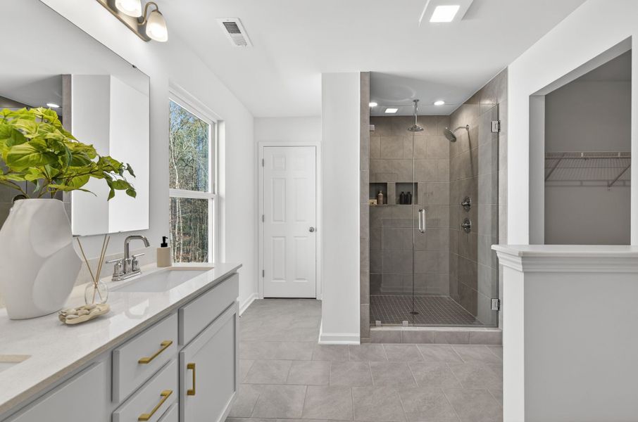 Furnished interior view inside a new home in Copper Ridge at Flowers Plantation, Clayton (Image 25).