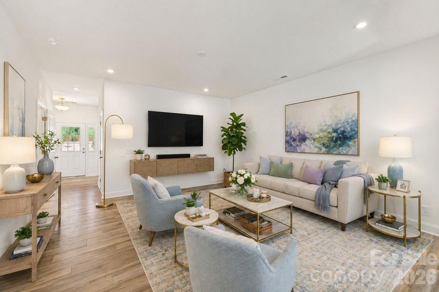 Living Room & Entry - Digital Representation.