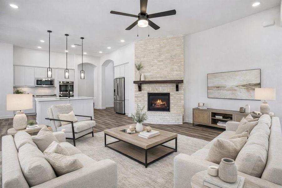 Furnished interior view inside a new home in , Aubrey (Image 11).
