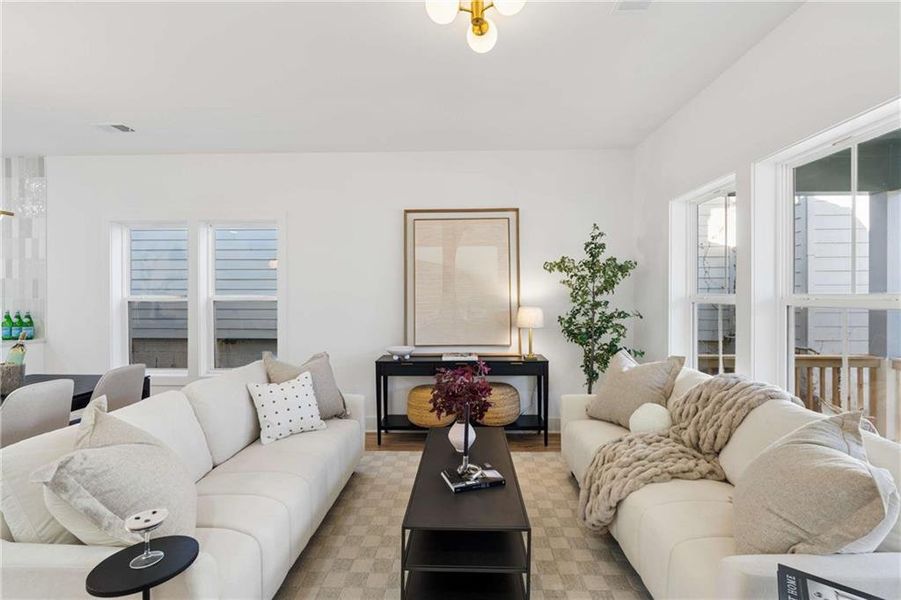 Furnished interior view inside a new home in , Atlanta (Image 11).