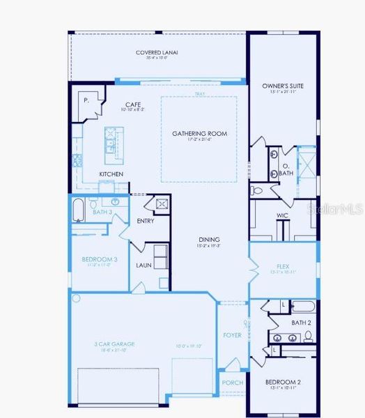 2D floor plan layout of this home in Reagan Landing, Bradenton, FL (Image 4). 2D floor plan layout of this home in Reagan Landing, Bradenton, FL (Image 4).