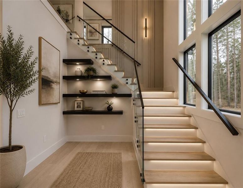 Furnished interior view inside a new home in , Buford (Image 44).