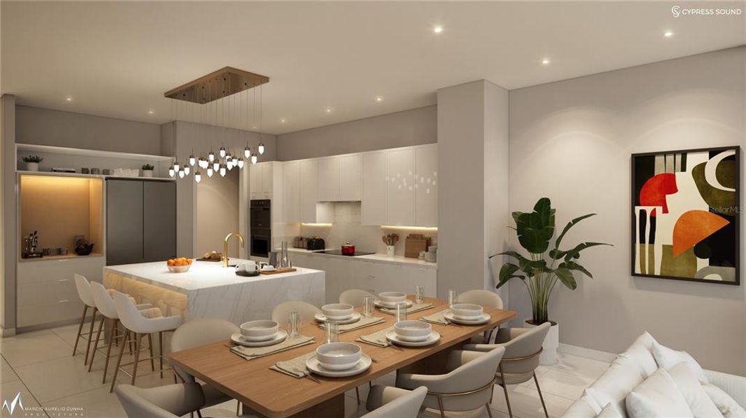 Furnished interior view inside a new home in , Orlando (Image 8).