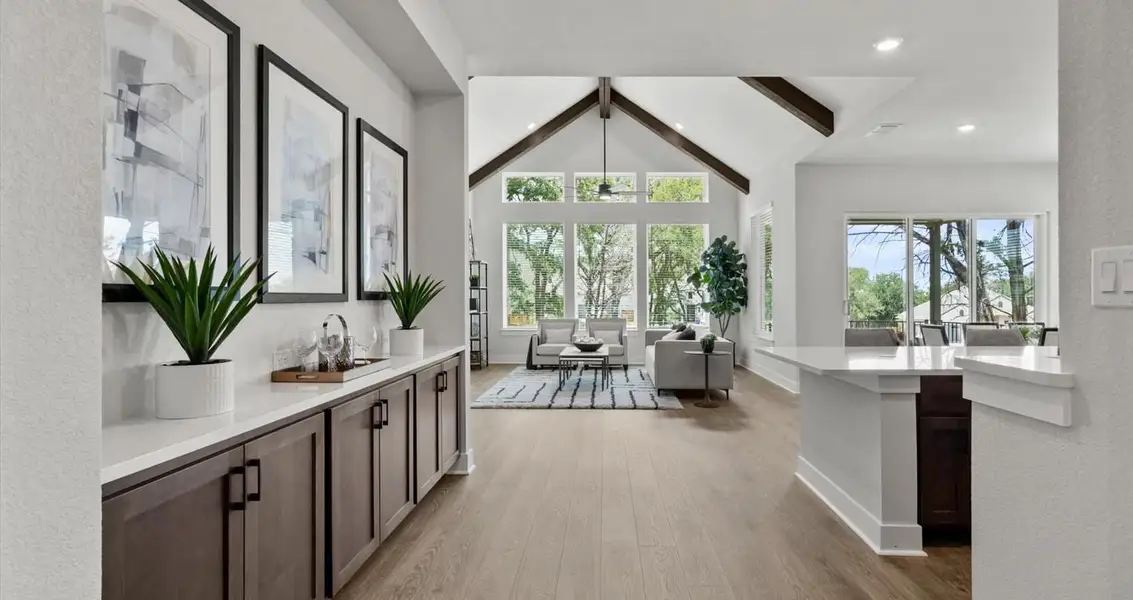 Representative furnished interior of a home built from the Mia by Chesmar Homes in Sunfield, Buda (Image 3).