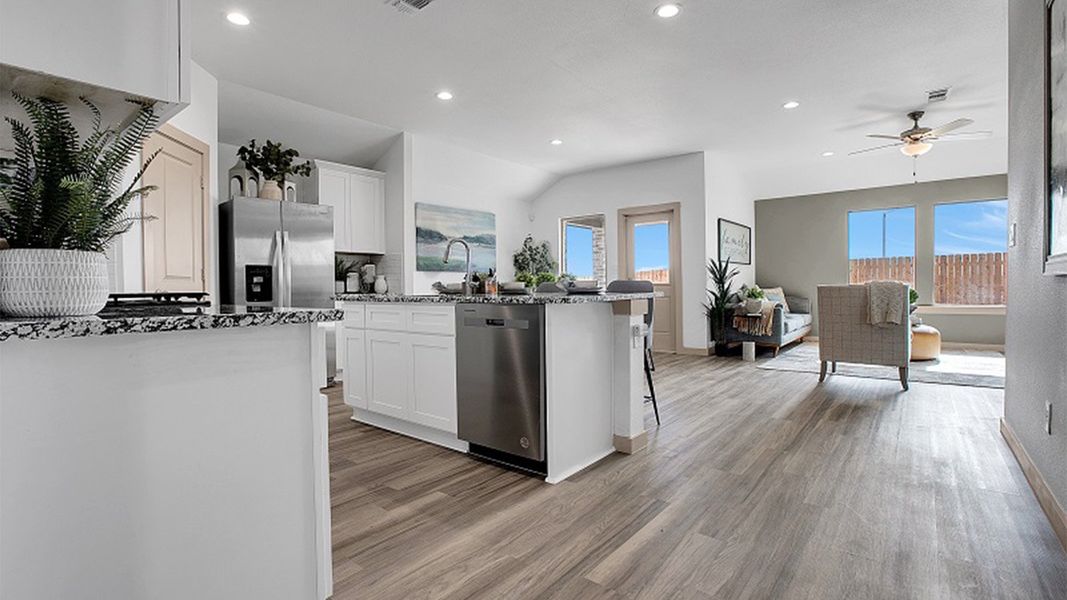 Representative furnished interior of a home built from the The Texas Cali by D.R. Horton in Abbey Glen, Lubbock (Image 6).