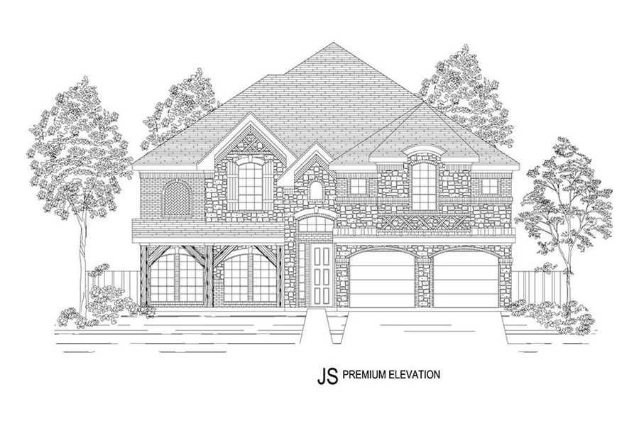 Representative rendering of the exterior for the Brentwood 45 3F (w/Media) by First Texas Homes (Image 11). Representative rendering of the exterior for the Brentwood 45 3F (w/Media) by First Texas Homes (Image 11).