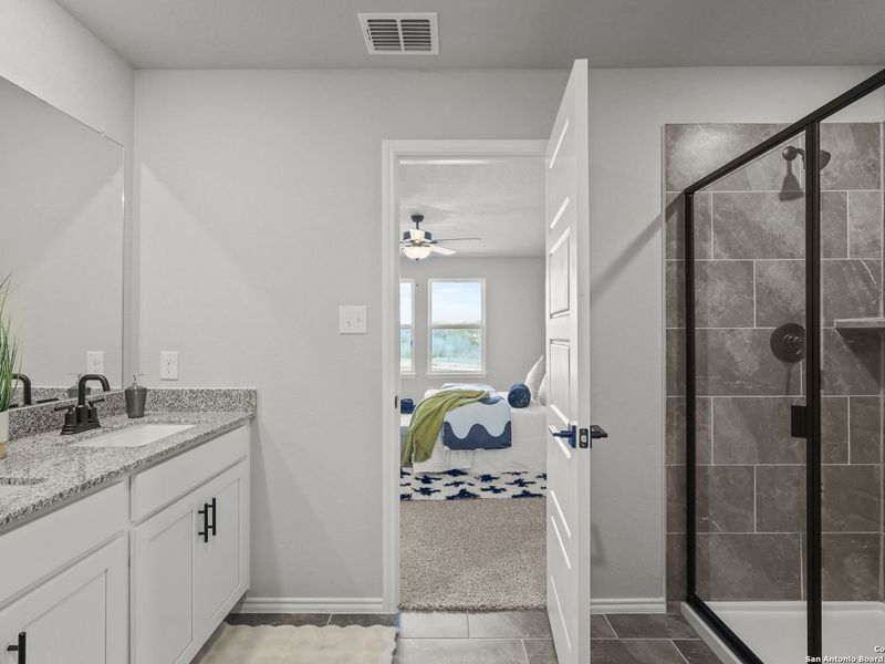 Furnished interior view inside a new home in Comanche Ridge, San Antonio (Image 31).